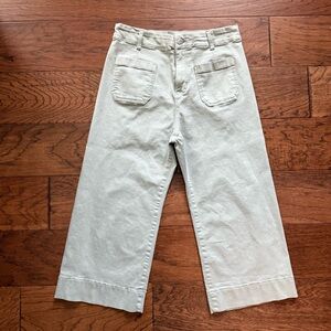 LC Lauren Conrad Wide-Leg Capri Pants Green 12P